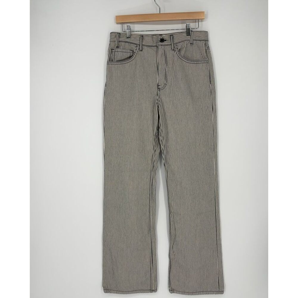 Nili Lotan Pinstripe Straight-Leg Jeans